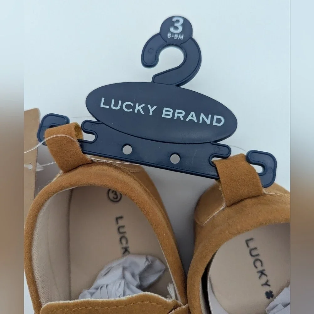 NWT Lucky Brand Baby Size 3 (6-9 months) Tan Shoes/Loafers/Slippers/Moccasins